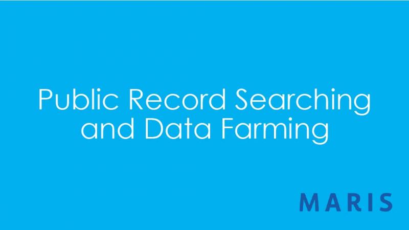 Public Record Searching and Data Farming - Getting Started in Matrix