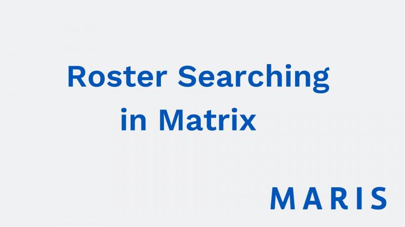 Roster Searching: Time to Find Your New Best Friend - New