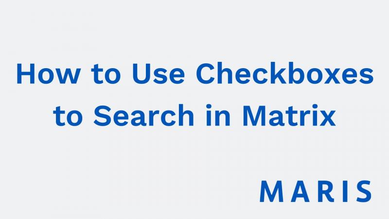 How to Use Checkboxes to Search in Matrix - New